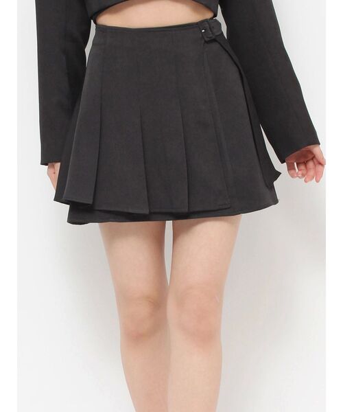 EATME(イートミー)の「プリーツラップミニスカート(セットアップ可能)(スカート・レディース・ブラック/グレー/イエロー/ブルー・SMALL/MEDIUM)」の12枚目の写真