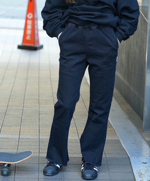 ELEMENT eden(エレメントエデン)の「ELEMENT レディース SHOD PANTS FL R3 WOMEN ロングパンツ/エレメントレディースワイドフレアウエストゴムロングパンツ(その他パンツ・レディース・ブルー系その他/ライトブルー・FREE)」の2枚目の写真