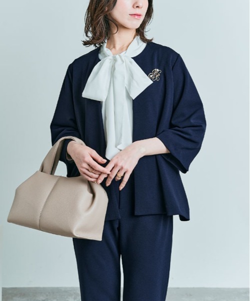 kirakiraShop(キラキラショップ)の「ストレッチ スーツ セットアップ(スーツセット・レディース・ブラック/ライトベージュ/ネイビー/グレー・S-M/M-L)」の7枚目の写真