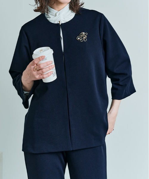 kirakiraShop(キラキラショップ)の「ストレッチ スーツ セットアップ(スーツセット・レディース・ブラック/ライトベージュ/ネイビー/グレー・S-M/M-L)」の12枚目の写真
