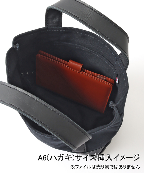 HERITAGE LEATHER（ヘリテージレザー）の「【HERITAGE LEATHER / ヘリテイジレザー】別注 CANVAS*LEATHER S（トートバッグ・メンズ・ブラック・FREE）」の8枚目の写真