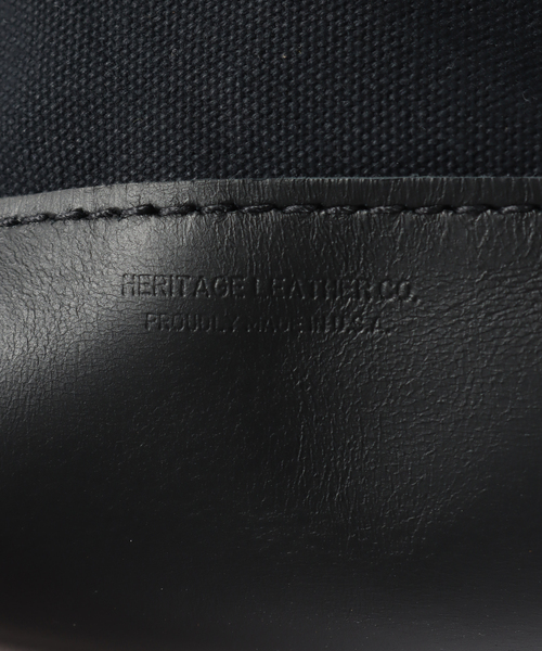 HERITAGE LEATHER（ヘリテージレザー）の「【HERITAGE LEATHER / ヘリテイジレザー】別注 CANVAS*LEATHER S（トートバッグ・メンズ・ブラック・FREE）」の5枚目の写真