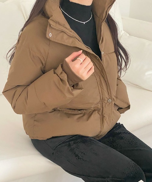 【セール】軽くてあたたか中綿ダウンショートジャケット（ダウンジャケット/コート）｜VIVID LADY（ビビッドレディー）