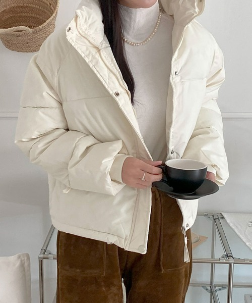 【セール】軽くてあたたか中綿ダウンショートジャケット（ダウンジャケット/コート）｜VIVID LADY（ビビッドレディー）