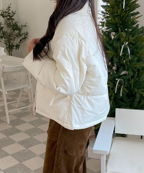 【セール】軽くてあたたか中綿ダウンショートジャケット（ダウンジャケット/コート）｜VIVID LADY（ビビッドレディー）
