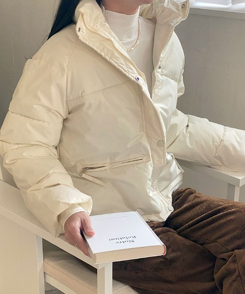 【セール】軽くてあたたか中綿ダウンショートジャケット（ダウンジャケット/コート）｜VIVID LADY（ビビッドレディー）