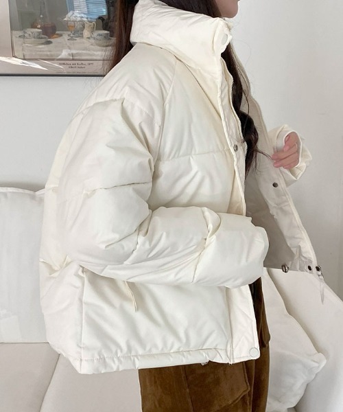 【セール】軽くてあたたか中綿ダウンショートジャケット（ダウンジャケット/コート）｜VIVID LADY（ビビッドレディー）