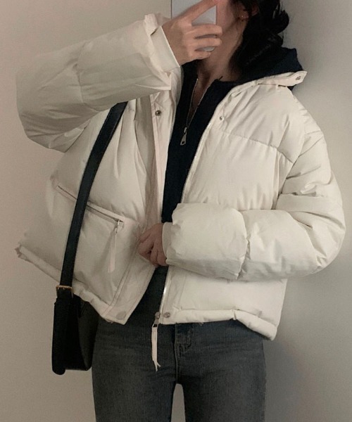 【セール】軽くてあたたか中綿ダウンショートジャケット（ダウンジャケット/コート）｜VIVID LADY（ビビッドレディー）