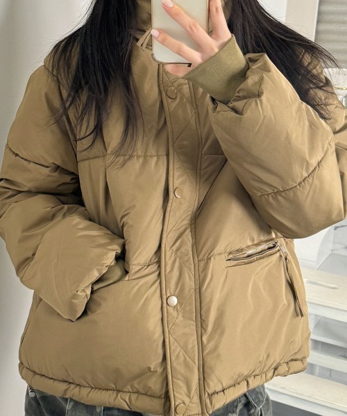 【セール】軽くてあたたか中綿ダウンショートジャケット（ダウンジャケット/コート）｜VIVID LADY（ビビッドレディー）