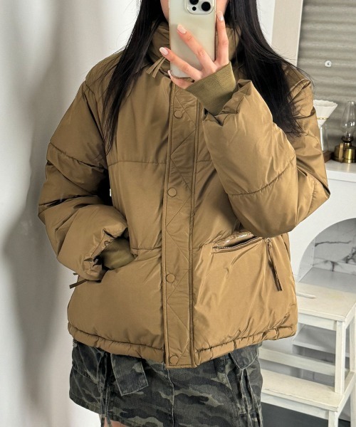【セール】軽くてあたたか中綿ダウンショートジャケット（ダウンジャケット/コート）｜VIVID LADY（ビビッドレディー）