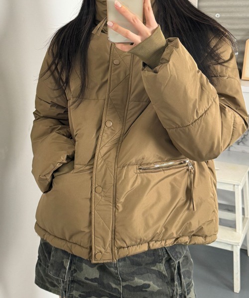 【セール】軽くてあたたか中綿ダウンショートジャケット（ダウンジャケット/コート）｜VIVID LADY（ビビッドレディー）