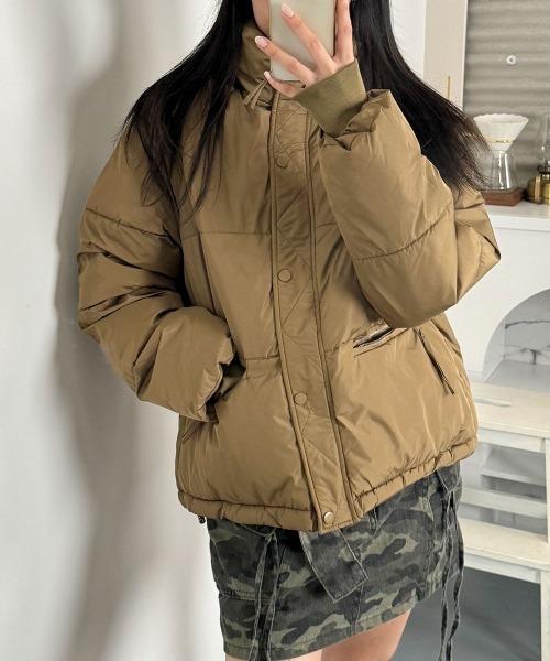 【セール】軽くてあたたか中綿ダウンショートジャケット（ダウンジャケット/コート）｜VIVID LADY（ビビッドレディー）