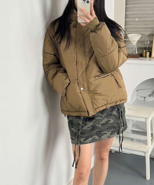 【セール】軽くてあたたか中綿ダウンショートジャケット（ダウンジャケット/コート）｜VIVID LADY（ビビッドレディー）