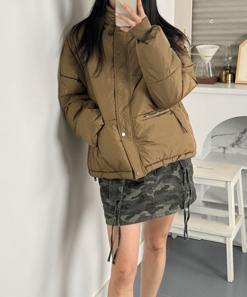 【セール】軽くてあたたか中綿ダウンショートジャケット（ダウンジャケット/コート）｜VIVID LADY（ビビッドレディー）