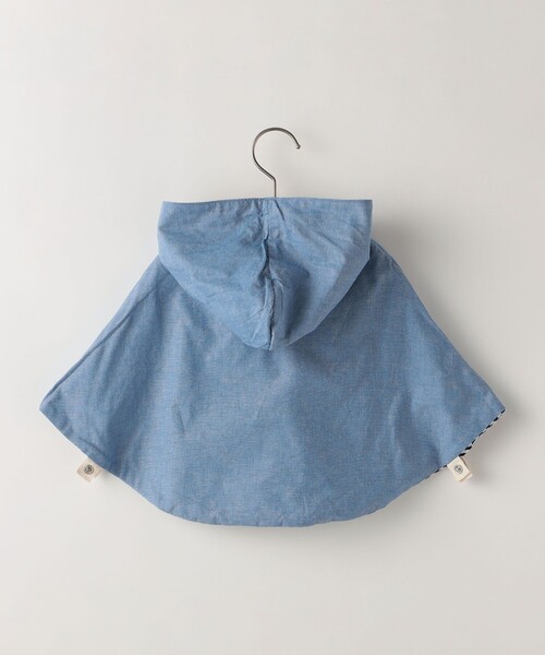 SHIPS(シップス)の「SHIPS KIDS:ボーダー リバーシブル マント(ポンチョ・キッズ・ネイビー・ONE SIZE)」の4枚目の写真