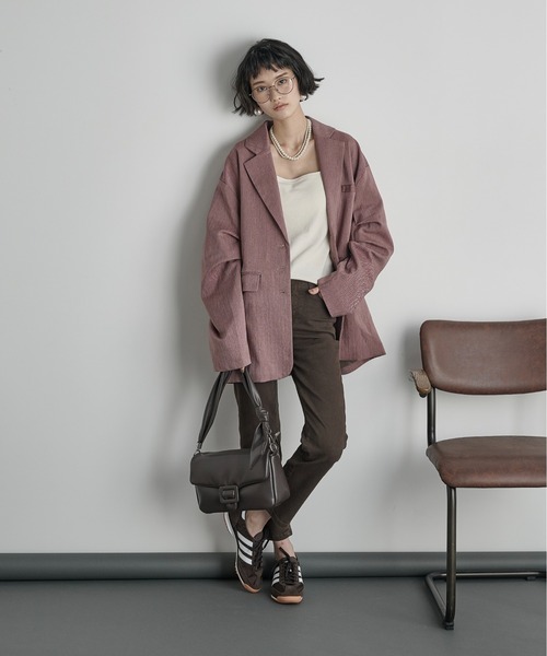 THE YOn（ザヨン）の「ノットショルダースクエアパフバッグ（ショルダーバッグ・レディース・ブラック/サックスブルー/ベージュ/オレンジ/グレイッシュベージュ/カーキ/ブラウン/ピンク・FREE）」の22枚目の写真