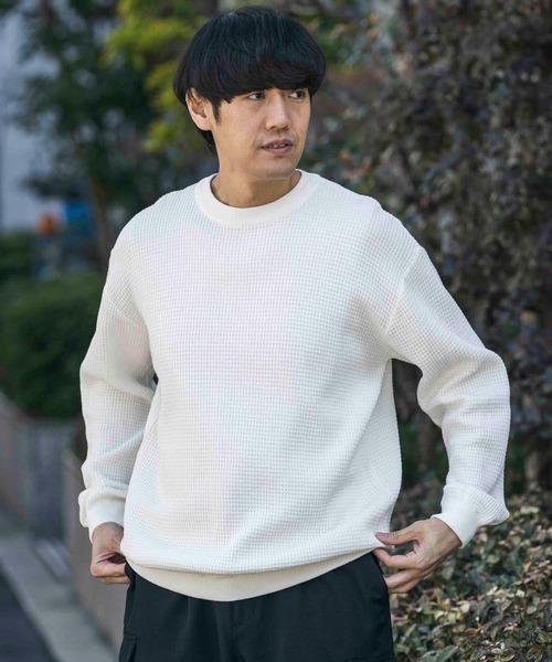 美品♪アーバンリサーチドアーズ ワッフルニット＆45R カットソー 2点おまとめ セール】ドライタッチワッフルニット（ニット/セーター）｜URBAN