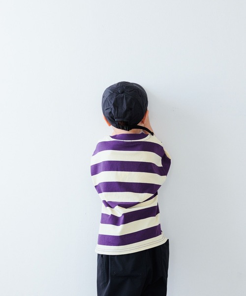 LOWRYS FARM（ローリーズファーム）の「ＵＳＡフトボーダーTシャツＳＳ＊　104008（Tシャツ/カットソー・キッズ・ブラウン/パープル/チャコールグレー/ブラック・110cm/120cm/130cm/140cm/150cm）」の18枚目の写真