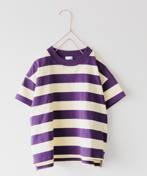 LOWRYS FARM（ローリーズファーム）の「ＵＳＡフトボーダーTシャツＳＳ＊　104008（Tシャツ/カットソー・キッズ・ブラウン/パープル/チャコールグレー/ブラック・110cm/120cm/130cm/140cm/150cm）」の17枚目の写真