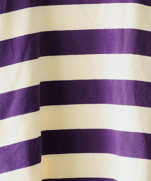 LOWRYS FARM（ローリーズファーム）の「ＵＳＡフトボーダーTシャツＳＳ＊　104008（Tシャツ/カットソー・キッズ・ブラウン/パープル/チャコールグレー/ブラック・110cm/120cm/130cm/140cm/150cm）」の8枚目の写真