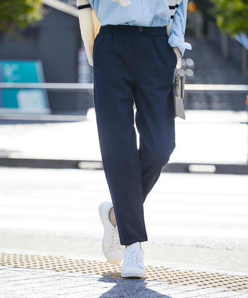 CROSS FUNCTION(クロスファンクション)の「《ストレッチ・ウォッシャブル》エブ楽ストレッチイージーパンツ【CF/クロスファンクション】(その他パンツ・レディース・ベージュ/ネイビー/ライトイエロー/スモークピンク/アイボリー/カーキ・M/S/LL/L)」の4枚目の写真