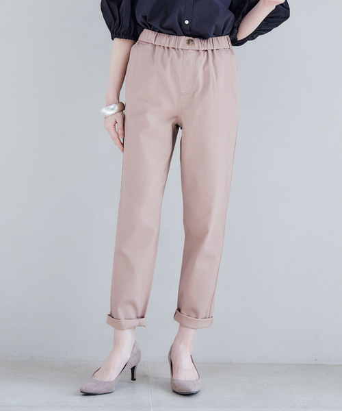 CROSS FUNCTION(クロスファンクション)の「《ストレッチ・ウォッシャブル》エブ楽ストレッチイージーパンツ【CF/クロスファンクション】(その他パンツ・レディース・ベージュ/ネイビー/ライトイエロー/スモークピンク/アイボリー/カーキ・M/S/LL/L)」の6枚目の写真