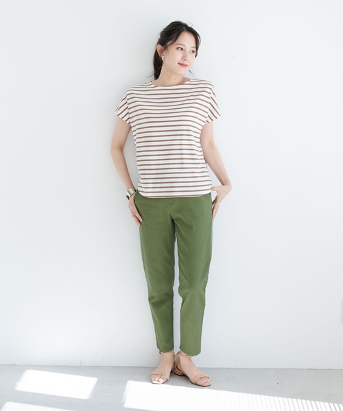 CROSS FUNCTION(クロスファンクション)の「《ストレッチ・ウォッシャブル》エブ楽ストレッチイージーパンツ【CF/クロスファンクション】(その他パンツ・レディース・ベージュ/ネイビー/ライトイエロー/スモークピンク/アイボリー/カーキ・M/S/LL/L)」の16枚目の写真