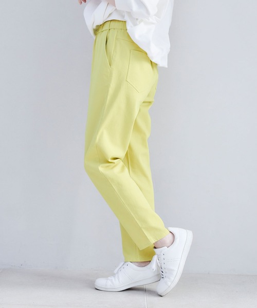 CROSS FUNCTION(クロスファンクション)の「《ストレッチ・ウォッシャブル》エブ楽ストレッチイージーパンツ【CF/クロスファンクション】(その他パンツ・レディース・ベージュ/ネイビー/ライトイエロー/スモークピンク/アイボリー/カーキ・M/S/LL/L)」の13枚目の写真