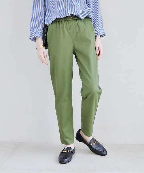 CROSS FUNCTION(クロスファンクション)の「《ストレッチ・ウォッシャブル》エブ楽ストレッチイージーパンツ【CF/クロスファンクション】(その他パンツ・レディース・ベージュ/ネイビー/ライトイエロー/スモークピンク/アイボリー/カーキ・M/S/LL/L)」の22枚目の写真