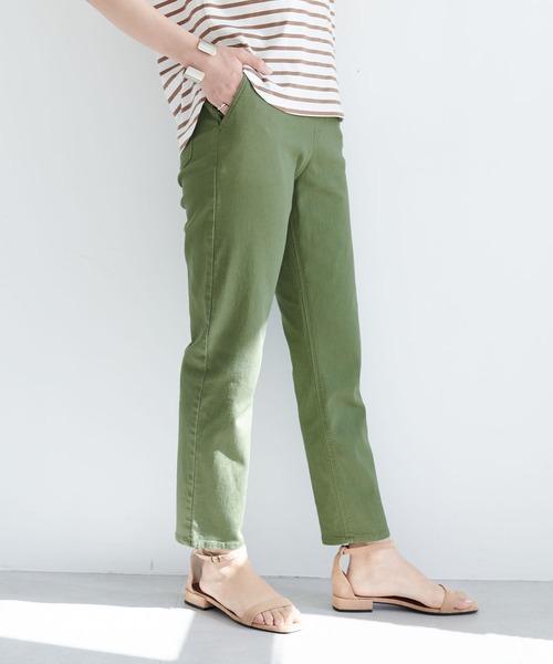 CROSS FUNCTION(クロスファンクション)の「《ストレッチ・ウォッシャブル》エブ楽ストレッチイージーパンツ【CF/クロスファンクション】(その他パンツ・レディース・ベージュ/ネイビー/ライトイエロー/スモークピンク/アイボリー/カーキ・M/S/LL/L)」の21枚目の写真