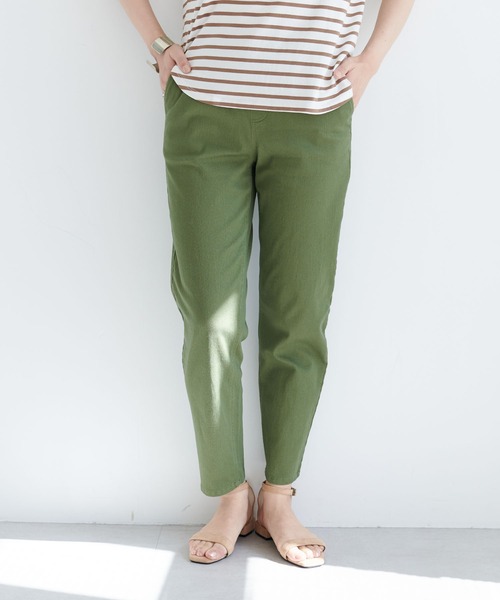 CROSS FUNCTION(クロスファンクション)の「《ストレッチ・ウォッシャブル》エブ楽ストレッチイージーパンツ【CF/クロスファンクション】(その他パンツ・レディース・ベージュ/ネイビー/ライトイエロー/スモークピンク/アイボリー/カーキ・M/S/LL/L)」の20枚目の写真
