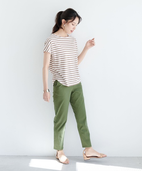 CROSS FUNCTION(クロスファンクション)の「《ストレッチ・ウォッシャブル》エブ楽ストレッチイージーパンツ【CF/クロスファンクション】(その他パンツ・レディース・ベージュ/ネイビー/ライトイエロー/スモークピンク/アイボリー/カーキ・M/S/LL/L)」の18枚目の写真