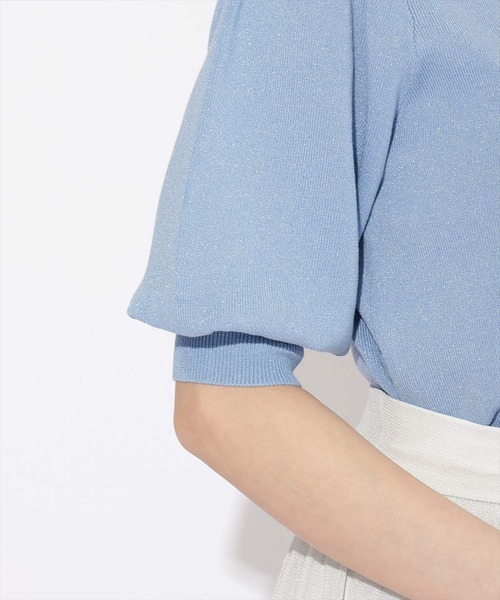 WILLSELECTION（ウィルセレクション）の「【袖丈35cm】シャイニーラメニットプルオーバー（ニット/セーター・レディース・ピンク/ボルドー/イエロー/オレンジ/ラベンダー/サックスブルー/ブラック/オフホワイト・FREE）」の13枚目の写真