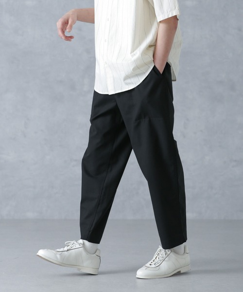 NANO universe（ナノユニバース）の「リネンミックスリラックスイージーパンツ（その他パンツ・メンズ・ブラウン/ベージュ系その他/ブラック・S/L/M）」の2枚目の写真