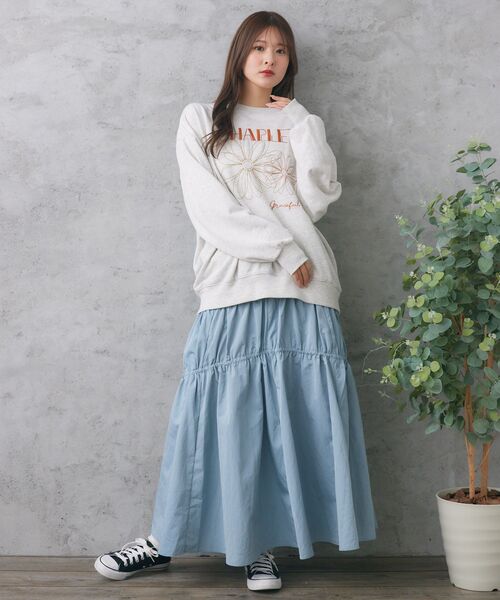 RETRO GIRL（レトロガール）の「花刺繍トレーナー（スウェット・レディース・ブラック/イエロー/ホワイト系その他・FREE）」の4枚目の写真