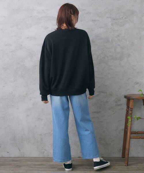 RETRO GIRL（レトロガール）の「花刺繍トレーナー（スウェット・レディース・ブラック/イエロー/ホワイト系その他・FREE）」の7枚目の写真