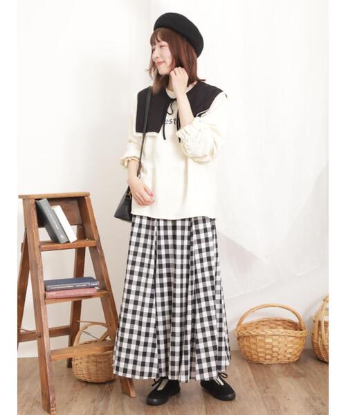 Samansa Mos2（サマンサ モスモス）の「ピグメントロゴプリントスウェット（Tシャツ/カットソー・レディース・ピンク/キナリ/チャコールグレー・F）」の8枚目の写真