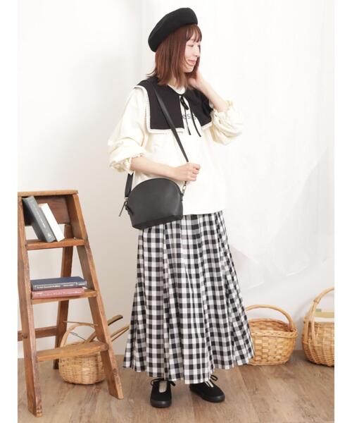 Samansa Mos2（サマンサ モスモス）の「ピグメントロゴプリントスウェット（Tシャツ/カットソー・レディース・ピンク/キナリ/チャコールグレー・F）」の9枚目の写真