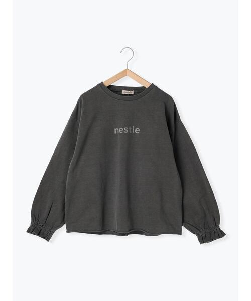 Samansa Mos2（サマンサ モスモス）の「ピグメントロゴプリントスウェット（Tシャツ/カットソー・レディース・ピンク/キナリ/チャコールグレー・F）」の12枚目の写真