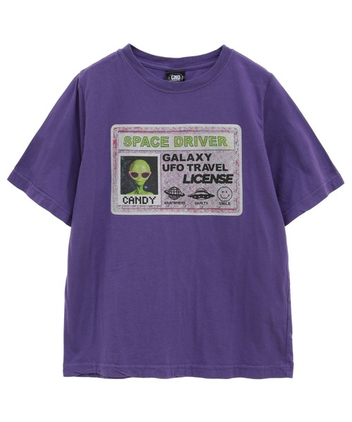 Candy Stripper（キャンディストリッパー）の「SPACE DRIVER Tシャツ（Tシャツ/カットソー・レディース・パープル/オフホワイト/ブラック・1/2/3）」の3枚目の写真