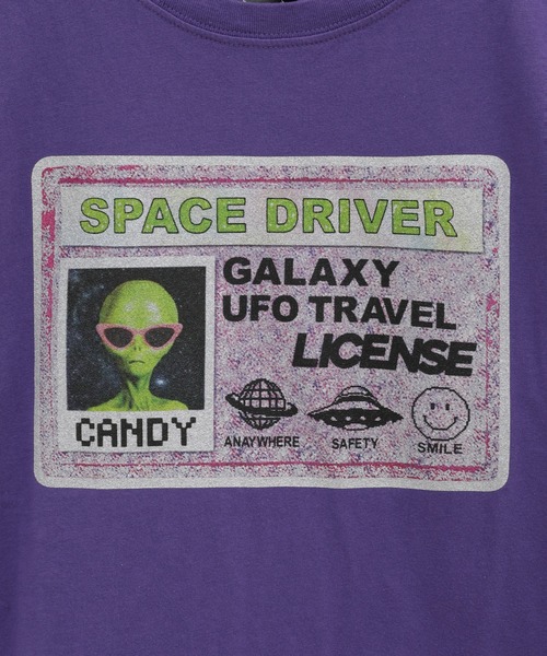 Candy Stripper（キャンディストリッパー）の「SPACE DRIVER Tシャツ（Tシャツ/カットソー・レディース・パープル/オフホワイト/ブラック・1/2/3）」の10枚目の写真