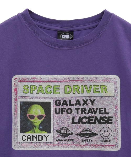 Candy Stripper（キャンディストリッパー）の「SPACE DRIVER Tシャツ（Tシャツ/カットソー・レディース・パープル/オフホワイト/ブラック・1/2/3）」の7枚目の写真