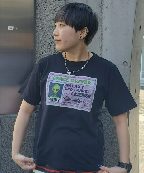 Candy Stripper（キャンディストリッパー）の「SPACE DRIVER Tシャツ（Tシャツ/カットソー・レディース・パープル/オフホワイト/ブラック・1/2/3）」の11枚目の写真