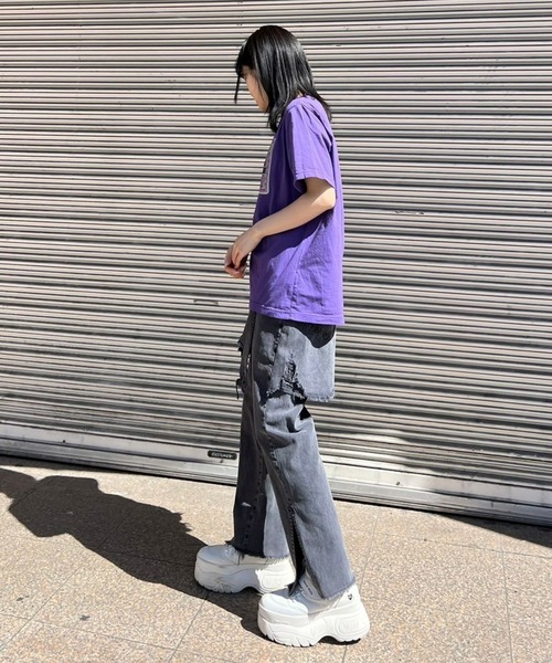 Candy Stripper（キャンディストリッパー）の「SPACE DRIVER Tシャツ（Tシャツ/カットソー・レディース・パープル/オフホワイト/ブラック・1/2/3）」の21枚目の写真