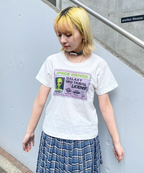 Candy Stripper（キャンディストリッパー）の「SPACE DRIVER Tシャツ（Tシャツ/カットソー・レディース・パープル/オフホワイト/ブラック・1/2/3）」の12枚目の写真