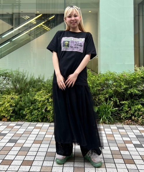 Candy Stripper（キャンディストリッパー）の「SPACE DRIVER Tシャツ（Tシャツ/カットソー・レディース・パープル/オフホワイト/ブラック・1/2/3）」の18枚目の写真