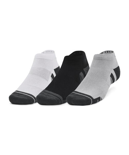UNDER ARMOUR(アンダーアーマー)の「UAパフォーマンステック ローカット ソックス (3足セット)(トレーニング/メンズ/レディース)(ソックス/靴下・レディース・グレー・M/L)」の1枚目の写真