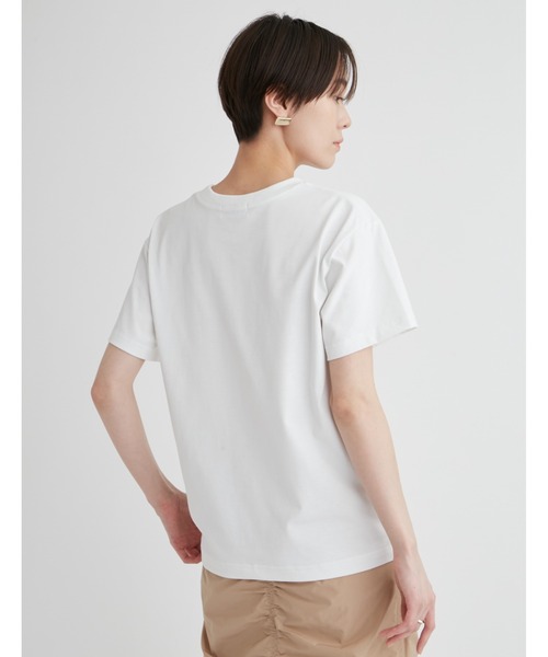 emmi(エミ)の「eco emmiロゴUVカットTシャツ(Tシャツ/カットソー・レディース・ベージュ/ホワイト/チャコールグレー/ブルー・FREE)」の8枚目の写真