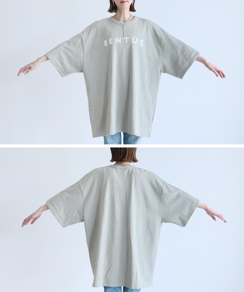 reca（レカ）の「ビッグシルエットロゴプリントTシャツ（Tシャツ/カットソー・レディース・グレー/ブラック/ホワイト/ネイビー・FREE）」の9枚目の写真