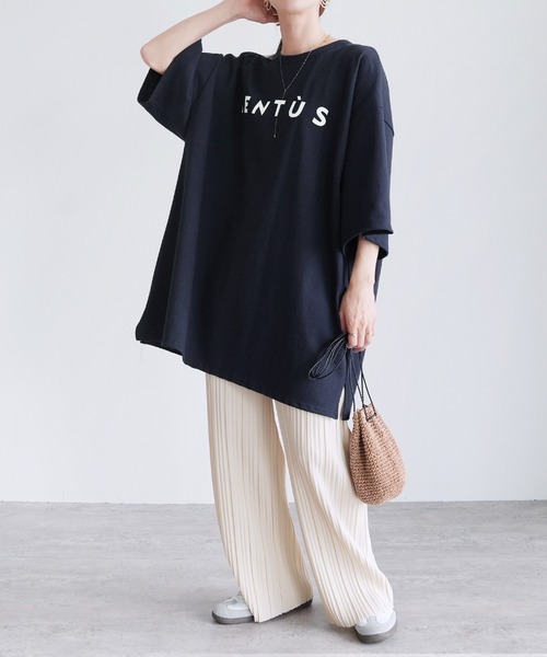 tシャツ ビッグシルエットロゴプリントTシャツ レディース coca tシャツ ビッグシルエットプリントロゴプルオーバー